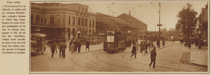 872773 Gezicht over het Stationsplein te Utrecht, met links het stationsgebouw.